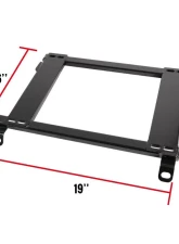 Spec-D 16" x 19" Tensile Mild Steel Racing Seat Mounting Brackets (2pc) Honda | Acura 1992-2001                                     - BKT-CV92 - Image 2