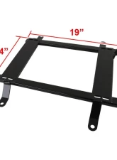 Spec-D 14" x 19" Tensile Mild Steel Racing Seat Mounting Brackets (2pc) Chevrolet Corvette 1997-2004                                     - BKT-CVET97 - Image 3