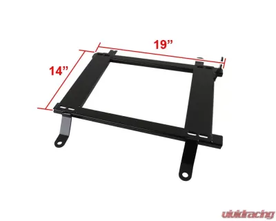 Spec-D 14" x 19" Tensile Mild Steel Racing Seat Mounting Brackets (2pc) Chevrolet Corvette 1997-2004 - BKT-CVET97