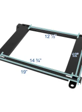 Spec-D 14" x 19" Tensile Mild Steel Racing Seat Mounting Brackets (2pc) BMW E46 3 Series 1999-2005                                     - BKT-E46992 - Image 2