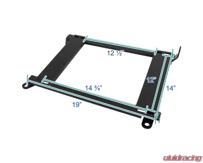 Spec-D 14" x 19" Tensile Mild Steel Racing Seat Mounting Brackets (2pc) BMW E46 3 Series 1999-2005 - BKT-E46992