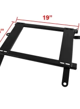 Spec-D 14" x 19" Tensile Mild Steel Racing Seat Mounting Brackets (2pc) Mitsubishi Lancer | EVO 7/8 2002-2006                                     - BKT-EVO01 - Image 3