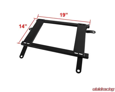 Spec-D 14" x 19" Tensile Mild Steel Racing Seat Mounting Brackets (2pc) Mitsubishi Lancer | EVO 7/8 2002-2006 - BKT-EVO01