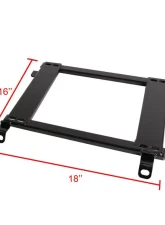Spec-D 16" x 18" Tensile Mild Steel Racing Seat Mounting Brackets (2pc) Acura Integra 1990-1993                                     - BKT-INT90 - Image 2