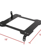 Spec-D 19" x 18" Tensile Mild Steel Racing Seat Mounting Brackets (2pc) Ford Mustang 2005-2014                                     - BKT-L-MST05 - Image 2