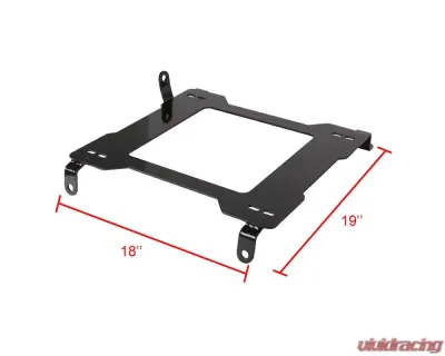 Spec-D 19" x 18" Tensile Mild Steel Racing Seat Mounting Brackets (2pc) Ford Mustang 2005-2014 - BKT-L-MST05