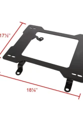 Spec-D 17.5" x 18.25" Tensile Mild Steel Racing Seat Mounting Brackets (2pc) Ford Mustang 1979-1998                                     - BKT-L-MST79 - Image 2