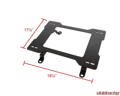 Spec-D 17.5" x 18.25" Tensile Mild Steel Racing Seat Mounting Brackets (2pc) Ford Mustang 1979-1998 - BKT-L-MST79