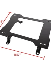 Spec-D 18" x 18.25" Tensile Mild Steel Racing Seat Mounting Brackets (2pc) Ford Mustang 1999-2004                                     - BKT-L-MST99 - Image 2