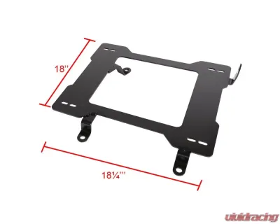 Spec-D 18" x 18.25" Tensile Mild Steel Racing Seat Mounting Brackets (2pc) Ford Mustang 1999-2004 - BKT-L-MST99