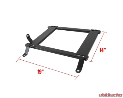 Spec-D 19" x 14" Tensile Mild Steel Racing Seat Mounting Brackets (2pc) Ford Mustang 2005-2014 - BKT-MST05