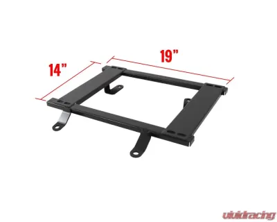 Spec-D 19" x 14" Tensile Mild Steel Racing Seat Mounting Brackets (2pc) Ford Mustang 1979-1998 - BKT-MST79