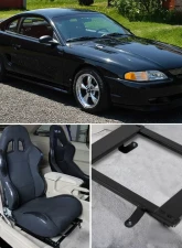 Spec-D 19" x 14" Tensile Mild Steel Racing Seat Mounting Brackets (2pc) Ford Mustang 1979-1998                                     - BKT-MST79 - Image 3