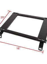 Spec-D 16.25" x 18" Tensile Mild Steel Racing Seat Mounting Brackets (2pc) Acura RSX 2002-2006                                     - BKT-RSX02 - Image 2