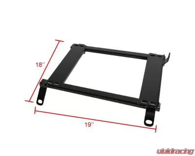 Spec-D 18" x 19" Tensile Mild Steel Racing Seat Mounting Brackets (2pc) Nissan 240SX S13/S14 1989-1998 - BKT-S1389