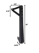 Spec-D 50"Black  Windshield Light Mounting Bracket Jeep Wrangler 2007-2018                                     - BKTL-WRG07LG - Image 3