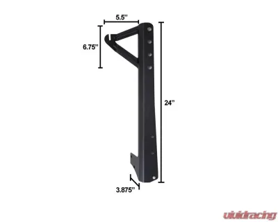 Spec-D 50"Black  Windshield Light Mounting Bracket Jeep Wrangler 2007-2018 - BKTL-WRG07LG