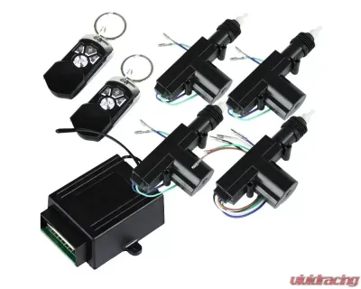 Spec-D Universal Remote Keyless Power Door Lock/Unlock Entry Kit w/ 4-Function Remote Controls - CDS-110B
