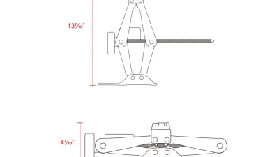 Spec-D Universal 12v 2-Ton Emergency Electric Scissor Jack & Impact Wrench Kit                                     - EJ-A20H - Image 2