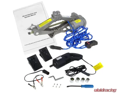 Spec-D Universal 12v 2-Ton Emergency Electric Scissor Jack & Impact Wrench Kit - EJ-A20H