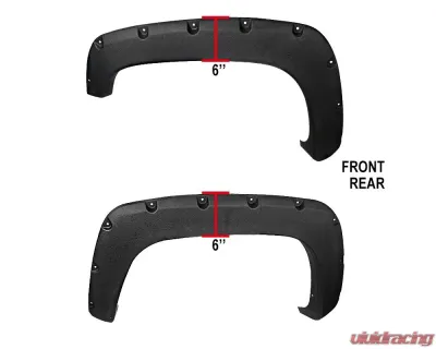 Spec-D Textured Rivet Style Fender Flares Chevrolet | GMC 1988-1999 - FDF-C1088-TS-RS