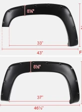 Spec-D Smooth Polypropylene Rivet Style Fender Flares Chevrolet | GMC 1988-1999                                     - FDF-C1088V2-PK-MP - Image 2
