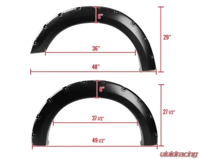 Spec-D Rivet Style Wide Fender Flares Flares Ford | Lincoln 2004-2008 - FDF-F15004V2-PK-MP