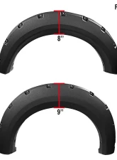 Spec-D Textured Rivet Style Fender Flares Ford F-150 2009-2014                                     - FDF-F15009-TS-RS - Image 2