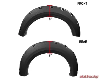 Spec-D Textured Rivet Style Fender Flares Ford F-150 2009-2014 - FDF-F15009-TS-RS