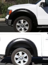 Spec-D Smooth Rivet Style Fender Flares Ford F-150 2009-2014                                     - FDF-F15009A-PK-MP - Image 4