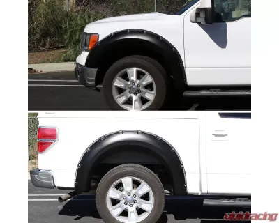 Spec-D Smooth Rivet Style Fender Flares Ford F-150 2009-2014 - FDF-F15009A-PK-MP