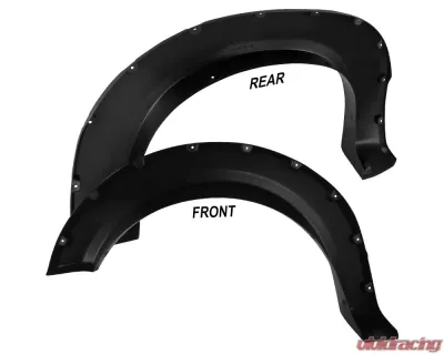 Spec-D Smooth Rivet Style Fender Flares Ford F-150 2009-2014 - FDF-F15009A-PK-MP