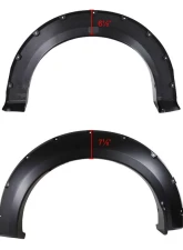 Spec-D Smooth Rivet Style Fender Flares Ford F-150 2015-2017                                     - FDF-F15015A-PK-MP - Image 2