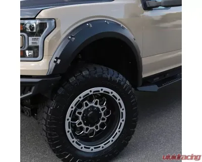 Spec-D Smooth Rivet Style Fender Flares Ford F-150 2015-2017 - FDF-F15015A-PK-MP