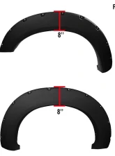 Spec-D Textured Rivet Style Fender Flares Ford F-250 | F-350 2011-2016                                     - FDF-F25011-TS-RS - Image 2