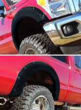 Spec-D Smooth Rivet Style Fender Flares Ford F-250 | F-350 2011-2016                                     - FDF-F25011A-PK-MP - Image 10