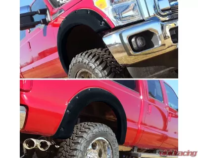 Spec-D Smooth Rivet Style Fender Flares Ford F-250 | F-350 2011-2016 - FDF-F25011A-PK-MP