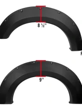 Spec-D Rivet Style Fender Flares Ford F-Series 2017-2021                                     - FDF-F25017A-PK-WB - Image 2