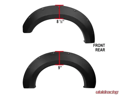 Spec-D Rivet Style Fender Flares Ford F-Series 2017-2021 - FDF-F25017A-PK-WB