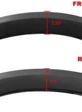 Spec-D Textured Factory OE Style Fender Flares Ford F-250 | F350 1999-2007                                     - FDF-F25099BK-RS - Image 2