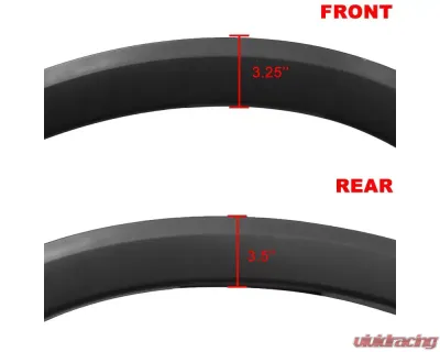 Spec-D Textured Factory OE Style Fender Flares Ford F-250 | F350 1999-2007 - FDF-F25099BK-RS
