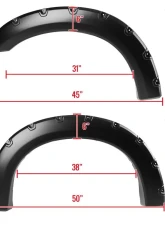 Spec-D Smooth Rivet Polypropylene Style Fender Flares Ford F-250 | F350 1999-2007                                     - FDF-F25099V2-PK-MP - Image 2