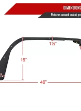 Spec-D Switchback LED Front Flat Fender Flares Jeep Gladiator JT 2020-2022                                     - FDF-GDT20A-F-WB - Image 2