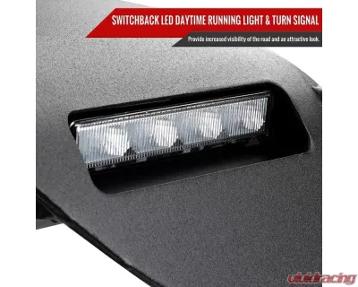 Spec-D Switchback LED Front Flat Fender Flares Jeep Gladiator JT 2020-2022 - FDF-GDT20A-F-WB