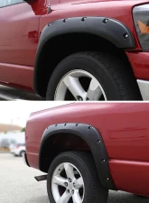 Spec-D Smooth Rivet Style Fender Flares w/ Smooth Finish Dodge RAM 2002-2009                                     - FDF-RAM02-PK-RS - Image 3