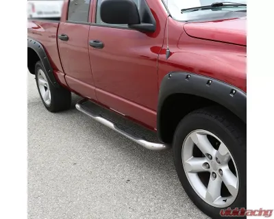 Spec-D Smooth Rivet Style Fender Flares w/ Smooth Finish Dodge RAM 2002-2009 - FDF-RAM02-PK-RS