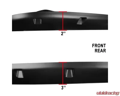 Spec-D Smooth Rivet Style Fender Flares w/ Smooth Finish Dodge RAM 2002-2009 - FDF-RAM02-PK-RS