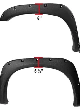 Spec-D Rough Textured Rivet Style Fender Flares Dodge RAM 2002-2009                                     - FDF-RAM02-TS-RS - Image 2