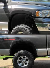 Spec-D Smooth Rivet Polypropylene Style Fender Flares Dodge RAM 2002-2009                                     - FDF-RAM02B-PK-MP - Image 9