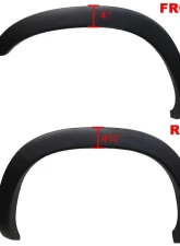 Spec-D Smooth Factory OE Style Fender Flares Dodge RAM 2002-2009                                     - FDF-RAM02BK-MP - Image 2
